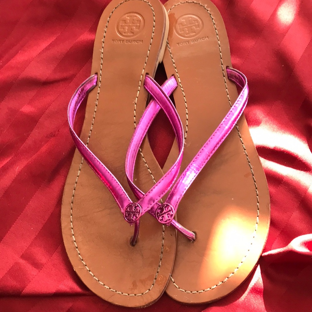 Tory Burch flip flops. 9.5